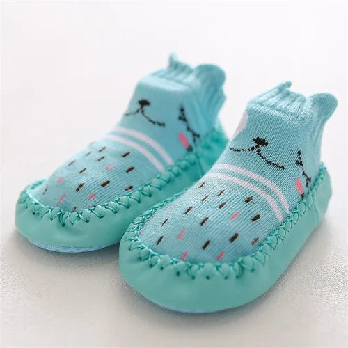 0-24M New born Baby Socks With Rubber Soles Infant Baby Girls Boys Shoes Spring Autumn Baby Floor Socks Anti Slip Soft Sole Sock