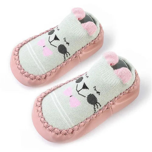 0-24M New born Baby Socks With Rubber Soles Infant Baby Girls Boys Shoes Spring Autumn Baby Floor Socks Anti Slip Soft Sole Sock