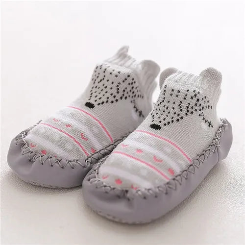 0-24M New born Baby Socks With Rubber Soles Infant Baby Girls Boys Shoes Spring Autumn Baby Floor Socks Anti Slip Soft Sole Sock