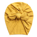 Solid Baby Cotton Beanies Cute Bear Ear Bowknot Turban Hats Sweet Soft 0-4T Elastic Caps for Newborn Baby Boy Girls Headwraps