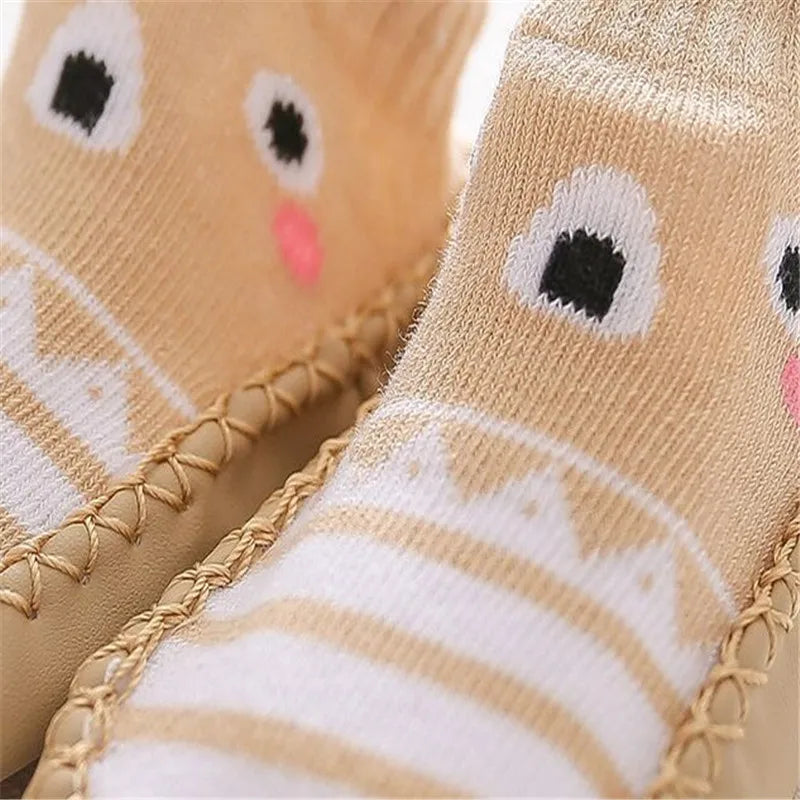 0-24M New born Baby Socks With Rubber Soles Infant Baby Girls Boys Shoes Spring Autumn Baby Floor Socks Anti Slip Soft Sole Sock