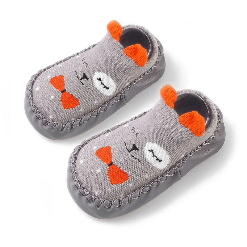 0-24M New born Baby Socks With Rubber Soles Infant Baby Girls Boys Shoes Spring Autumn Baby Floor Socks Anti Slip Soft Sole Sock