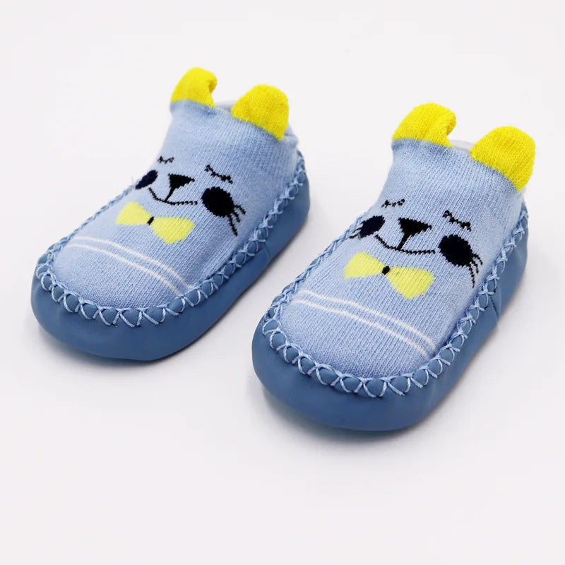 0-24M New born Baby Socks With Rubber Soles Infant Baby Girls Boys Shoes Spring Autumn Baby Floor Socks Anti Slip Soft Sole Sock