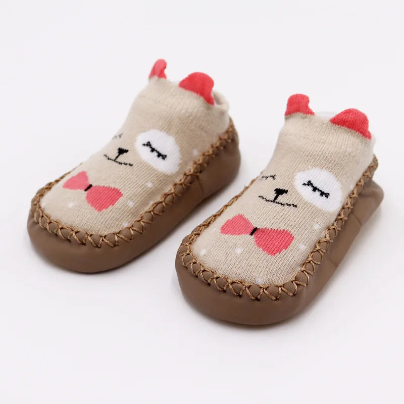 0-24M New born Baby Socks With Rubber Soles Infant Baby Girls Boys Shoes Spring Autumn Baby Floor Socks Anti Slip Soft Sole Sock