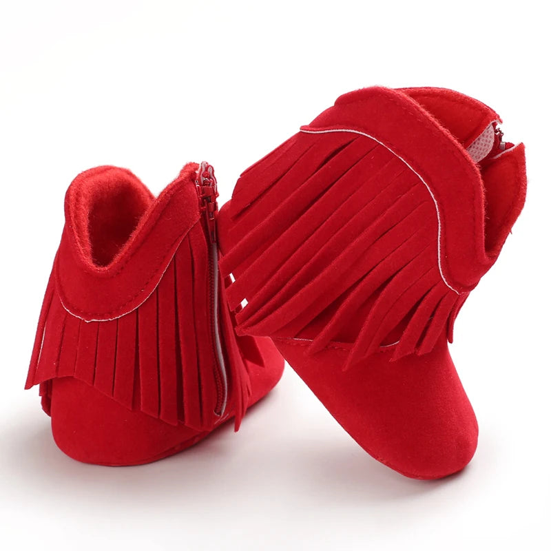 Toddler Footwear Boots Newborns Prewalkers For Unisex Baby Boys Girls Winter Keep Warm Moccasins Tassel Footwear Shoes 0-18M