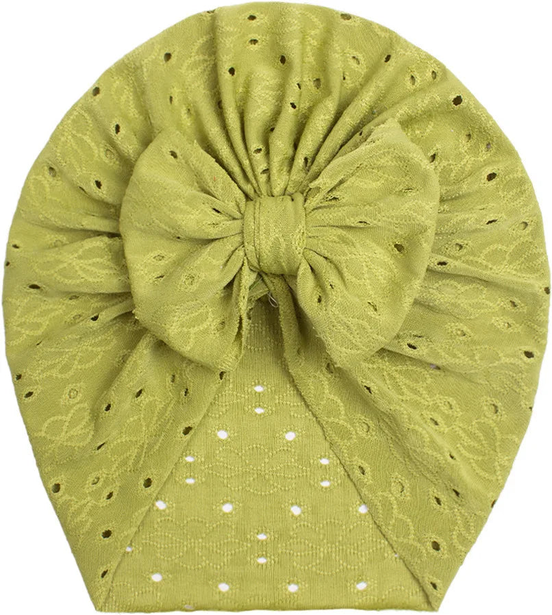 1 Pieces Children Baby Hat Kids Summer Thin Mesh Bowknot Cap Newborn Girls Photography Props Modis Beanie Turban Infant Props