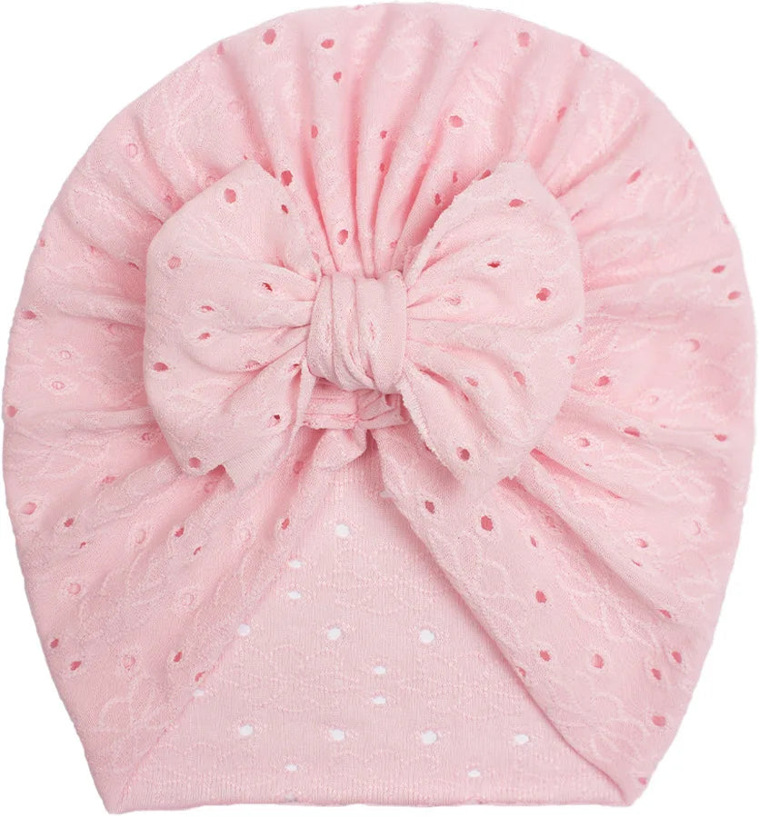 1 Pieces Children Baby Hat Kids Summer Thin Mesh Bowknot Cap Newborn Girls Photography Props Modis Beanie Turban Infant Props