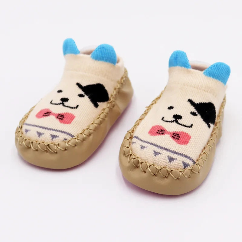 0-24M New born Baby Socks With Rubber Soles Infant Baby Girls Boys Shoes Spring Autumn Baby Floor Socks Anti Slip Soft Sole Sock