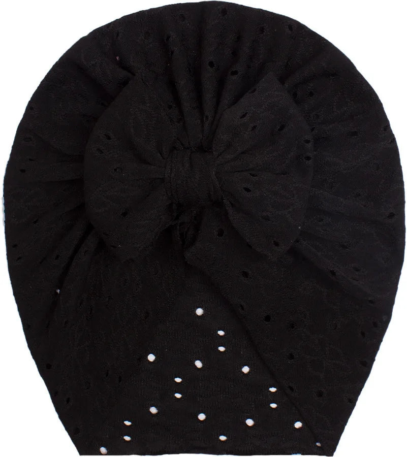 1 Pieces Children Baby Hat Kids Summer Thin Mesh Bowknot Cap Newborn Girls Photography Props Modis Beanie Turban Infant Props