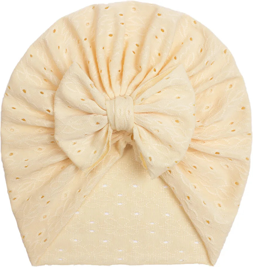 1 Pieces Children Baby Hat Kids Summer Thin Mesh Bowknot Cap Newborn Girls Photography Props Modis Beanie Turban Infant Props